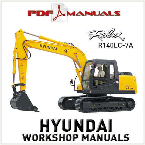 Product picture Hyundai Robex R140LC-7A Crawler Excavator Full Service / Workshop Manual. R 140 LC 7 A